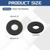 uxcell 155pcs M3 Nylon Flat Washers, 3mm Inner Diameter, 8mm Outer Diameter, 1mm Thick, Plastic Spacers for Screws, Bolts, Garden Faucets, Plumbing Re