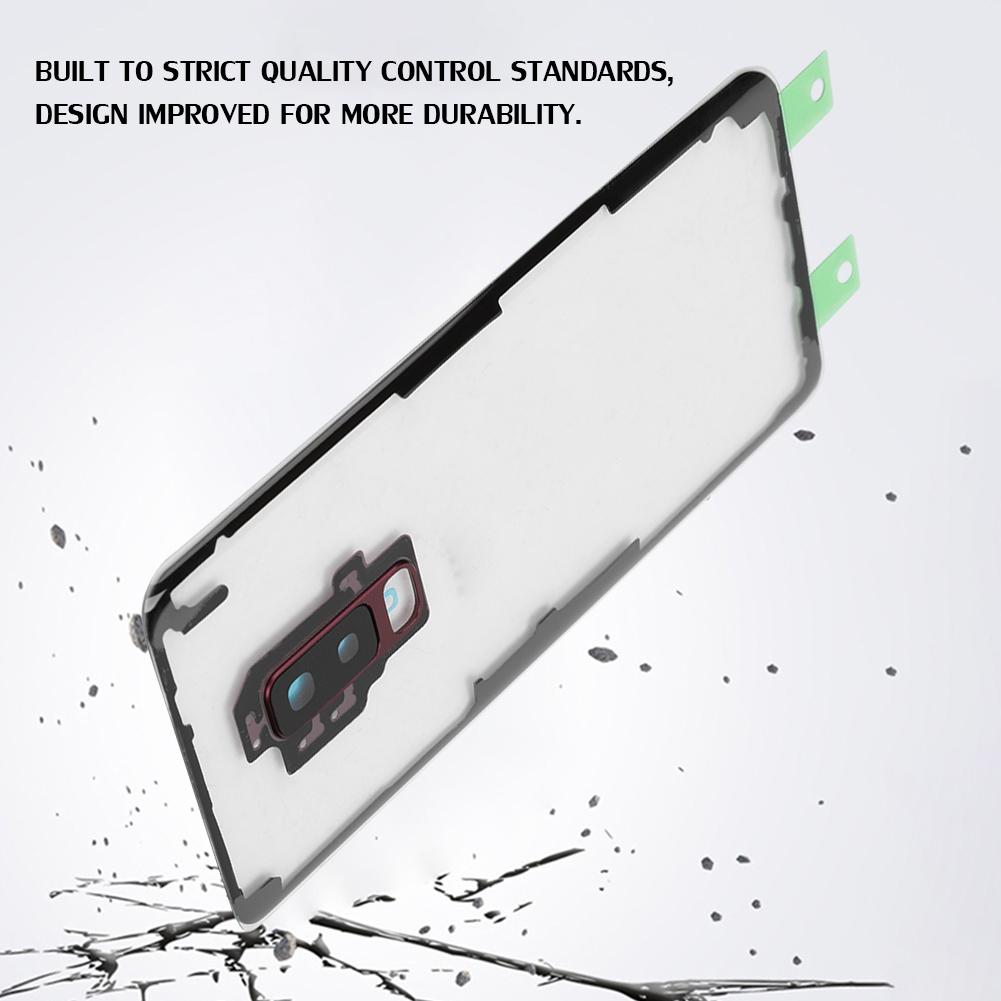 Phone Back Case For Samsung Galaxy S9 plus G695 Model Transparent Phone Battery Cover(Red)