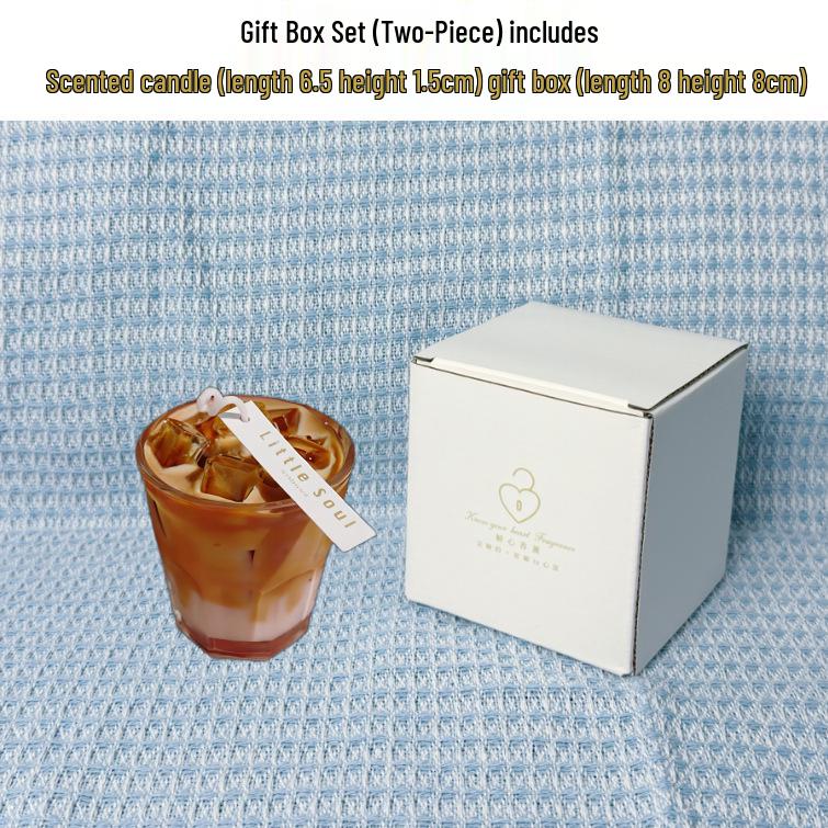 

Ароматизированная свеча ручной работы с ароматом айс-кофе: Искусство в помещении и подарок на день рождения