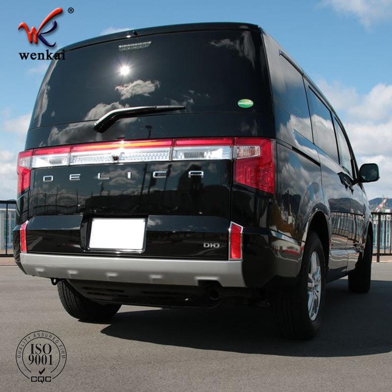 For Mitsubishi Delica D5   Car Chrome Rear Reflector Fog Light Lamp Cover Trim Bezel Frame Car Styling