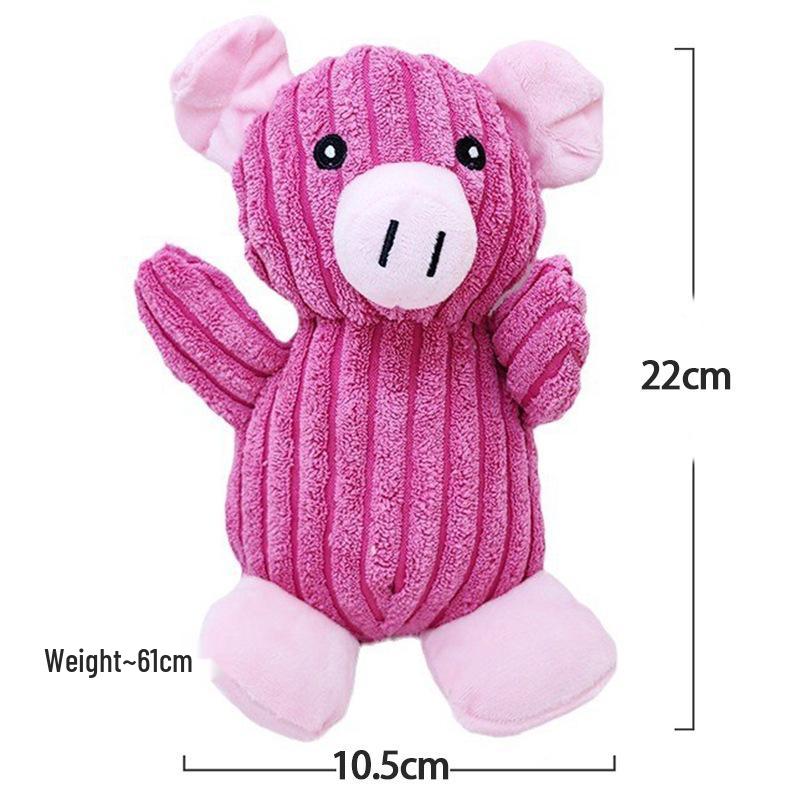 Corduroy Plush Dog Toy: Sounding, Teething, Teeth Cleaning, Boredom Relief with Monkey & Fox Designs.