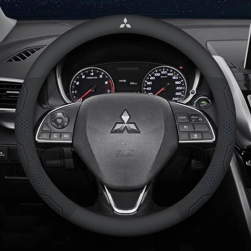 Auto Wildleder Kohlefaser Leder Lenkradabdeckung für Mitsubishi Outlander Pajero Asx Lancer EX Evolution L200 Triton RALLIART