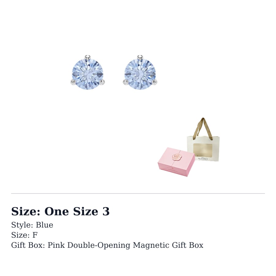 Swarovski Solitaire Stud Earrings Unisex Blue