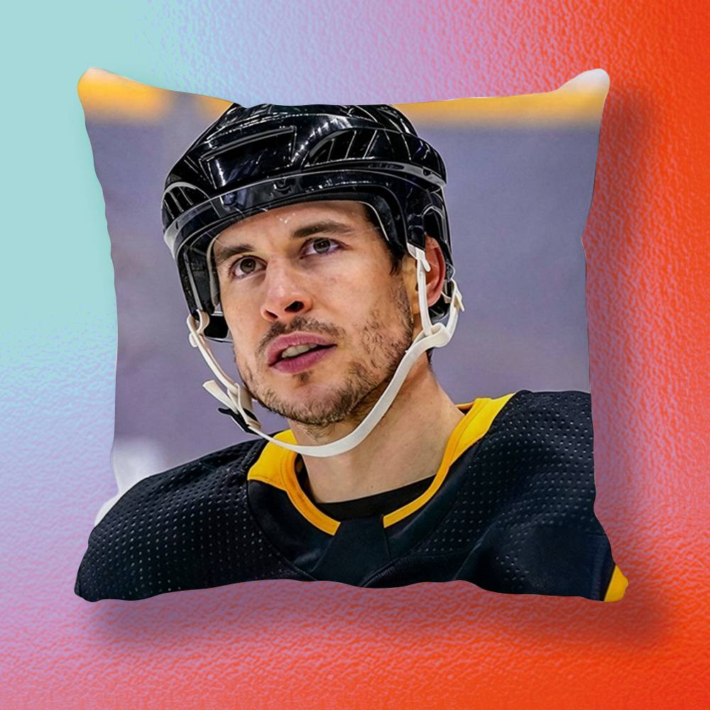 Hockey Player Sidney CCrosby Pillow cover Soft Microfiber Pillowcase Home Sofa Decor Surprise Decorative printed