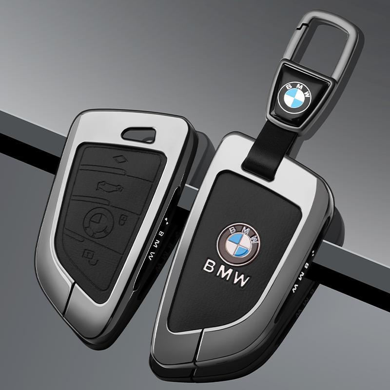 AAAXE1 Leather Car Key Case Cover Shell Keychain For BMW 1 3 5 7 Series X1 X3 X4 X5 F10 F15 F16 F20 F30 F18 F25 M3 M4 E34 Car stickers