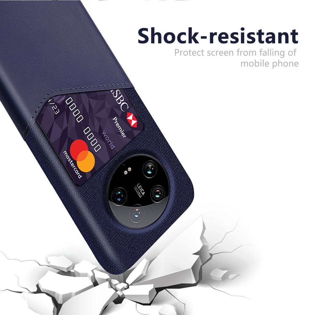 For Xiaomi 14 Ultra Phone Case Card Holder PU Leather+PC Drop-resistant Phone Shell
