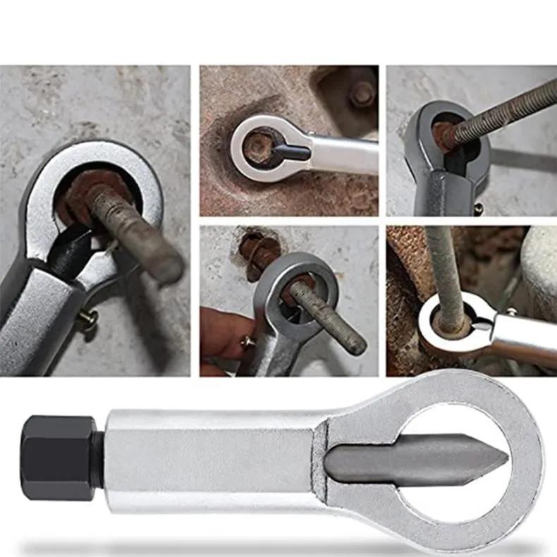 4 Stück rostiger Mutternschneider, 9–27 mm, beschädigter Bolzenmutternschneider