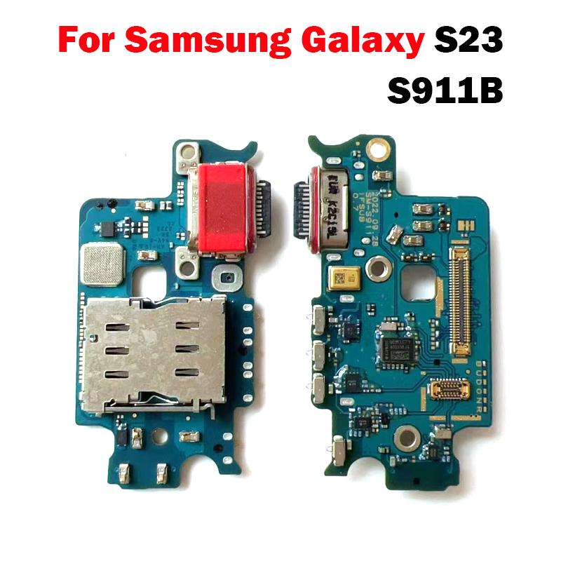 Для Samsung Galaxy S21 S22 S23 Plus Ultra USB-порт для зарядки Разъем Док-станция Считыватель SIM-карт Коннектор Порт зарядки Шлейф Запасные части S23 S911B