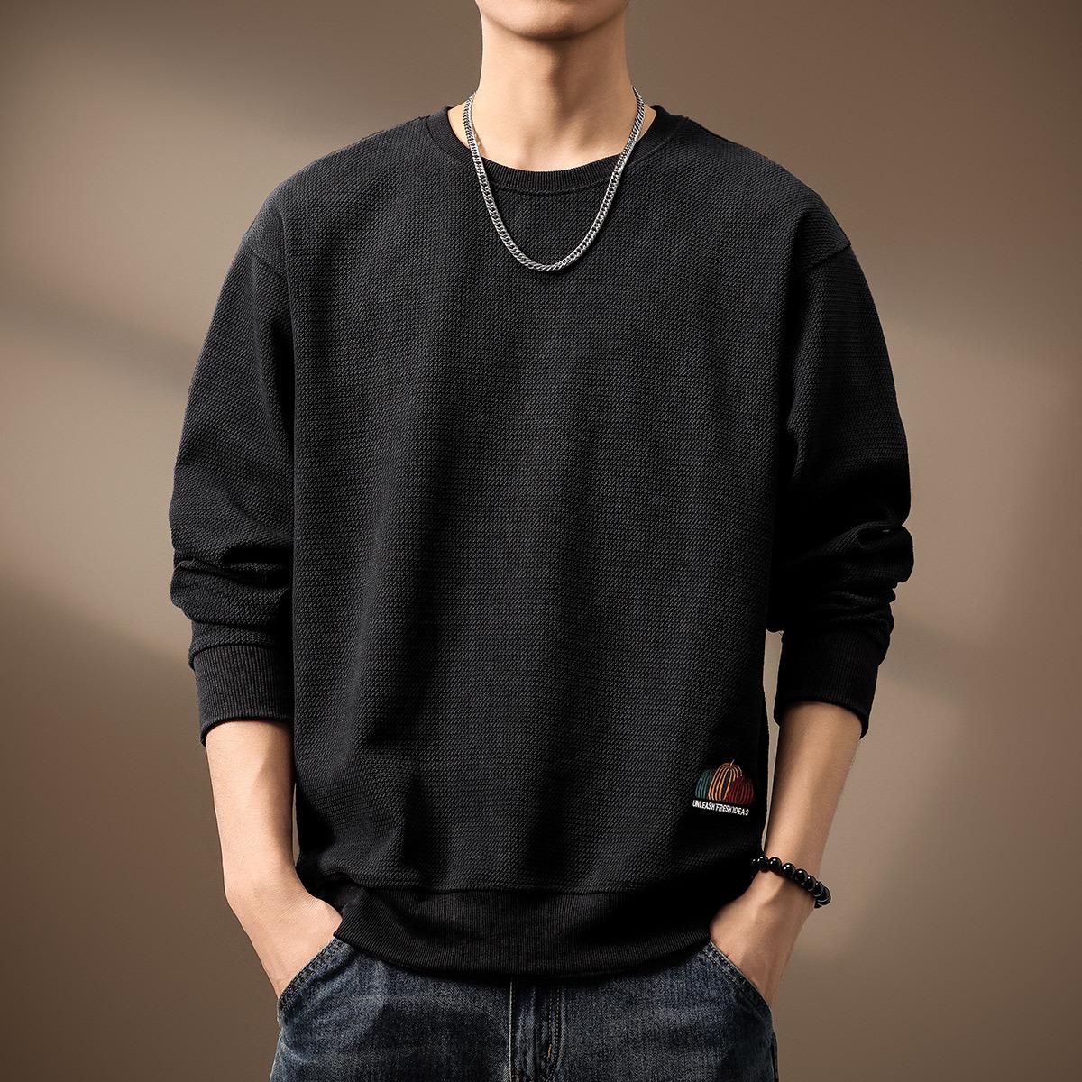 Men s Loose Fit Embroidered Knit Jacquard Hoodie - Autumn 2025 Collection 3XL for 180-200 jin