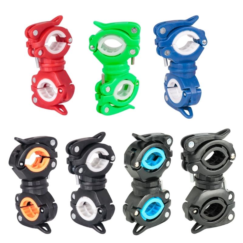 Flashlight Mount Holder,Universal Bicycle Led Light Mounting Holder 360°-Rotation Clip-Clamp for Flashlight,Cycling