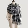 New imitation cashmere plaid scarf women's autumn and winter Korean atmosphere thickened warm scarf shawl