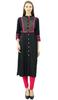 Phagun Womens Rayon Straight Tunic Kurta Open Front Kurti Mandarin Collar Indian