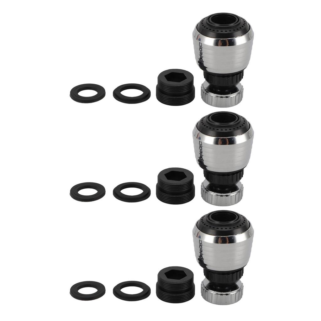 3PCS Movable Kitchen Tap Head Stainless Steel Water Saving Faucet Sprayer 360 Degree Swivel Kitchen