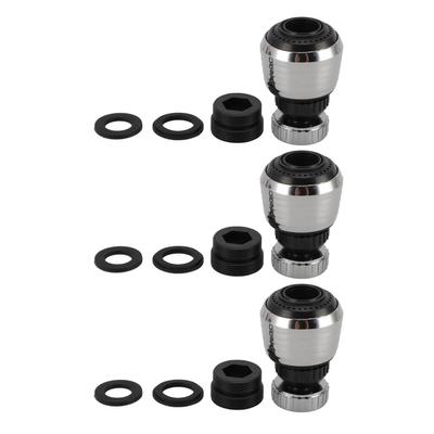3PCS Tête de Robinet de Cuisine Mobile Acier Inoxydable Économie d'Eau Pulvérisateur de Robinet Rotatif à 360 Degrés Cuisine