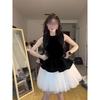 Ballet Dress Daughter Princess Style Casual Splicing Mesh Sleeveless Vest Dress Fluffy Dress Women