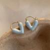 Dropwise Glazed Heart-shaped Earrings Exquisite Versatile Alloy Earrings Ear Studs Women Jewelry Accessories