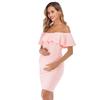 Vestido de embarazo sin mangas, vestidos de maternidad, ropa para mujeres embarazadas, ropa superior de alimentación con cuello recto