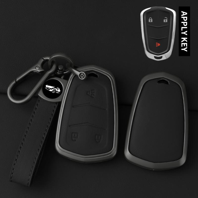 3 4 5 6 Buttons Metal Car Key Case Cover For Cadillac 2015-2019 Escalade ATS CTS CT6 XTS XT5 SRX Protector Keychain Accessories