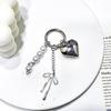 Korean Heart Pearl Bow Chain Pendant Keychain for Mobile Phones