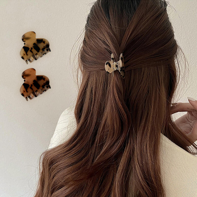 Risomi Leopard Hopi Mini Hairpin Point Pin Clip Pin brown