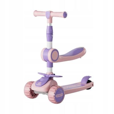 Trottinette LED à trois roues pour enfants, réglable 63-79 cm, draisienne