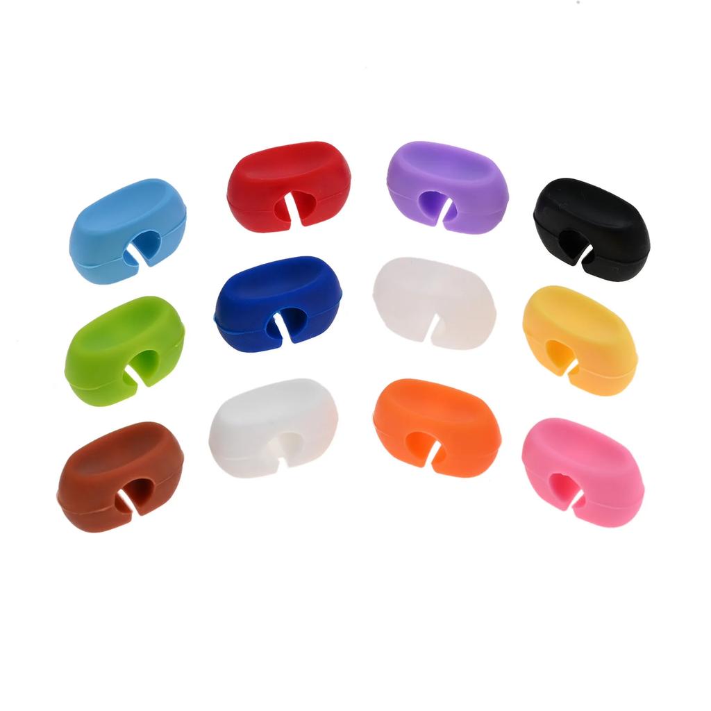 12Pcs Silicone Wine Cup Glass Markers Party Goblet Wine Drinking Cup Marking Tag Identification Bar Party Wedding Kitchen Decor