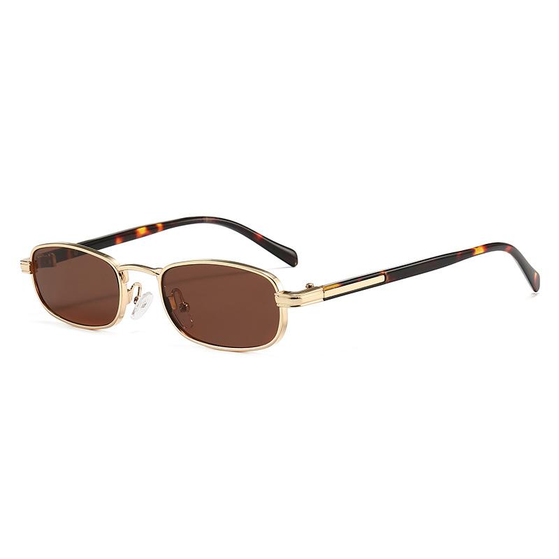 Small frame square metal sunglasses, new European and American glasses, personalized fashion sunglasses, UV-proof sunglasses