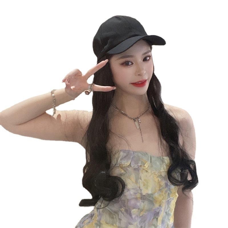 Buy Fashion Girl Hat Wig Natural Long 