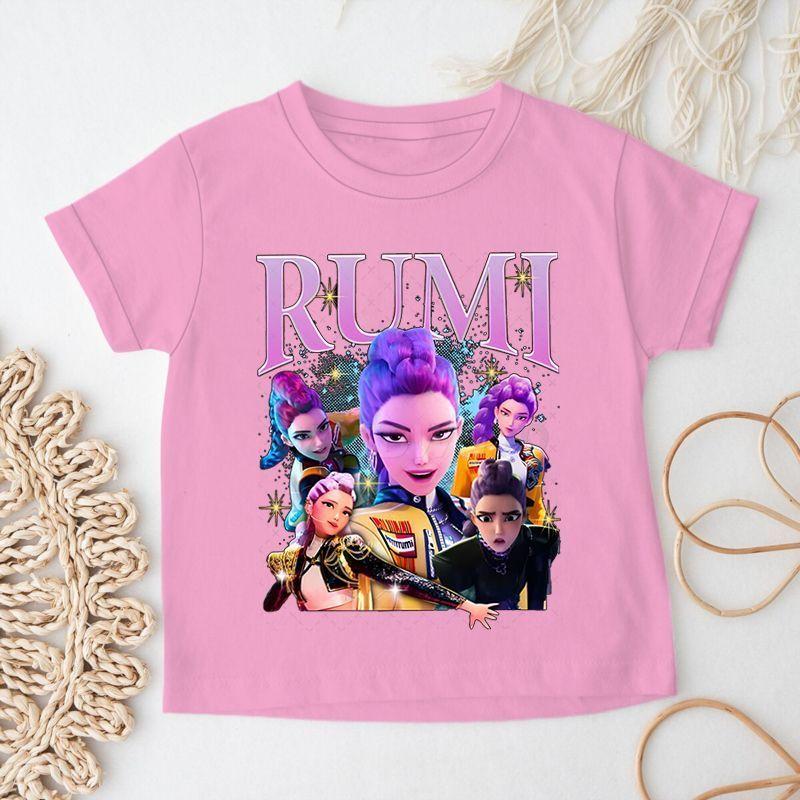 Children's Witch Hunt Team Short-sleeved T-shirt, Summer Girls' Fashionable Pure Cotton Top