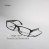 Korean Fashion Red Square Oval Frame Anti Blue Light Myopia Glasses Retro Thick Frame Plain Eyes Female Eye Protection Eyewear