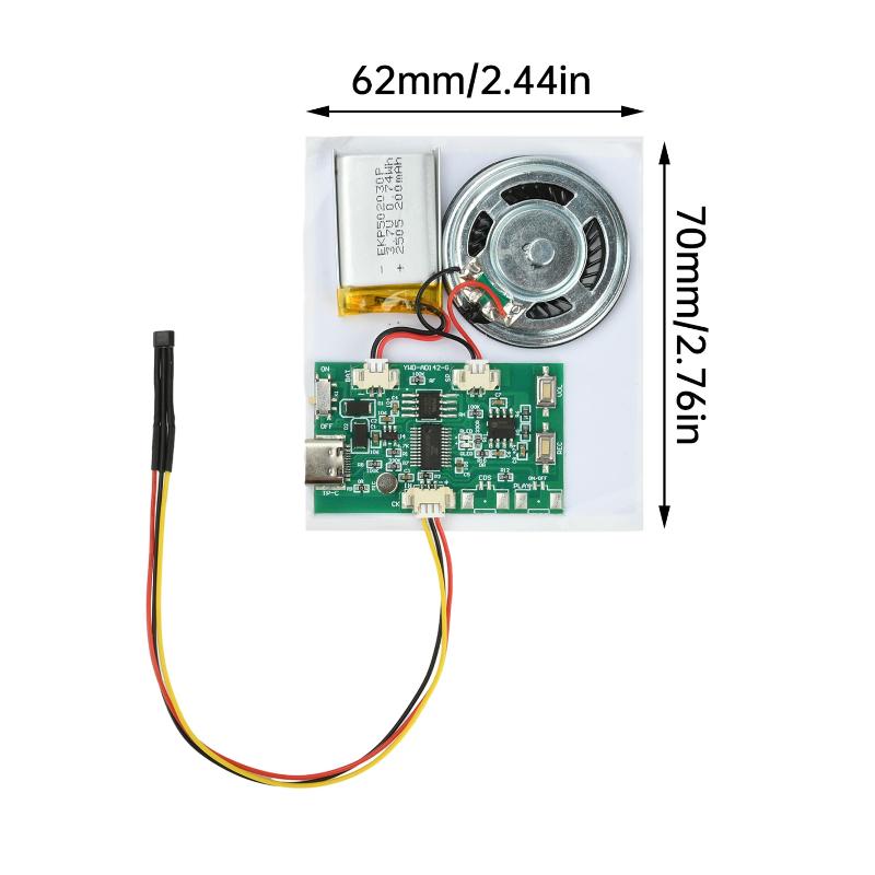 1 ks 8M USB Záznamový Narozeninový Pozdrav Hudební Hlasový Modul Čip Pro Hlasové Audio Hračku Pozdravnou Kartu DIY Záznamový A Přehrávací Modul