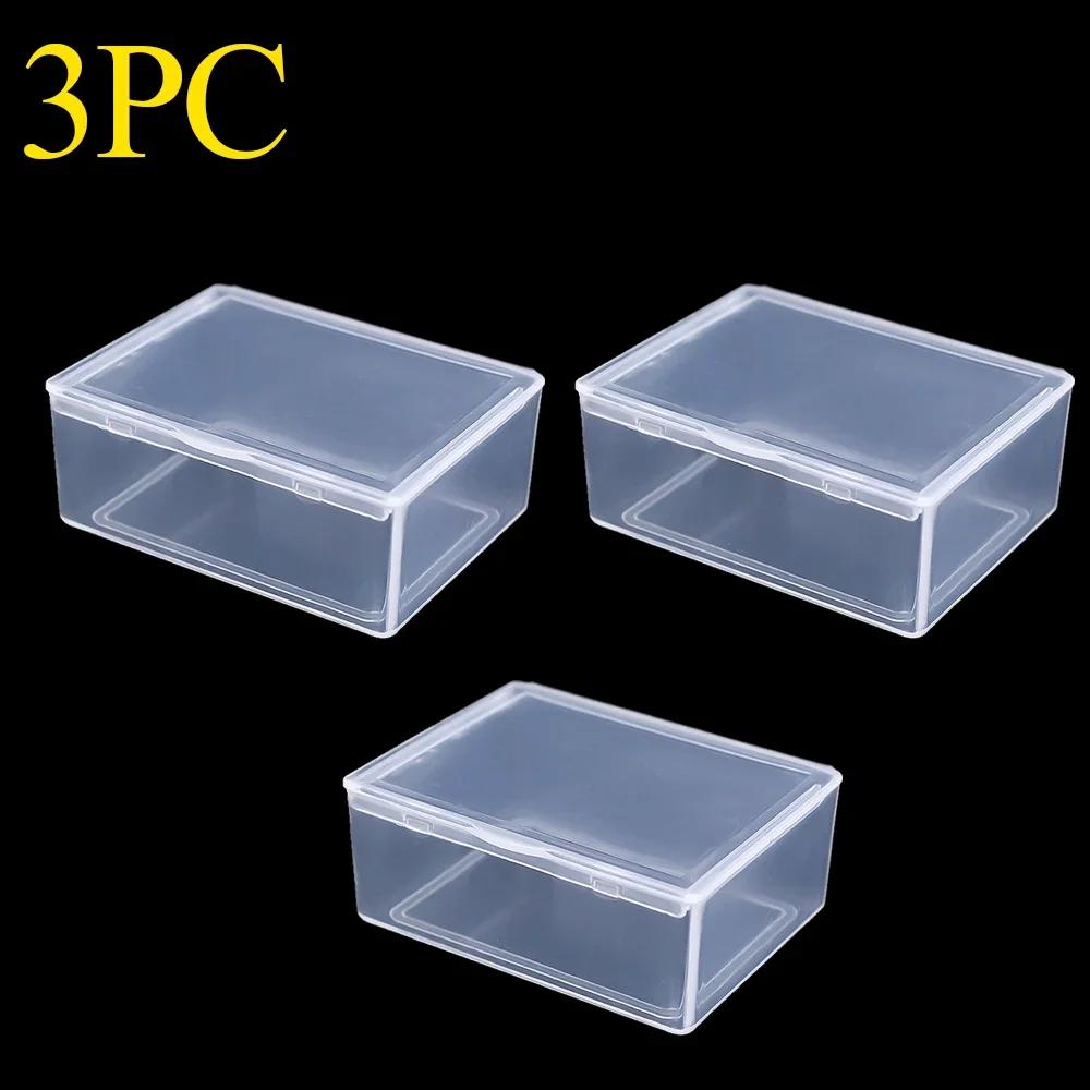 Mini Rectangle Storage Box Translucent Packing Dustproof Solid Strong Home Organizer Jewelry Ornaments Accept Case Container