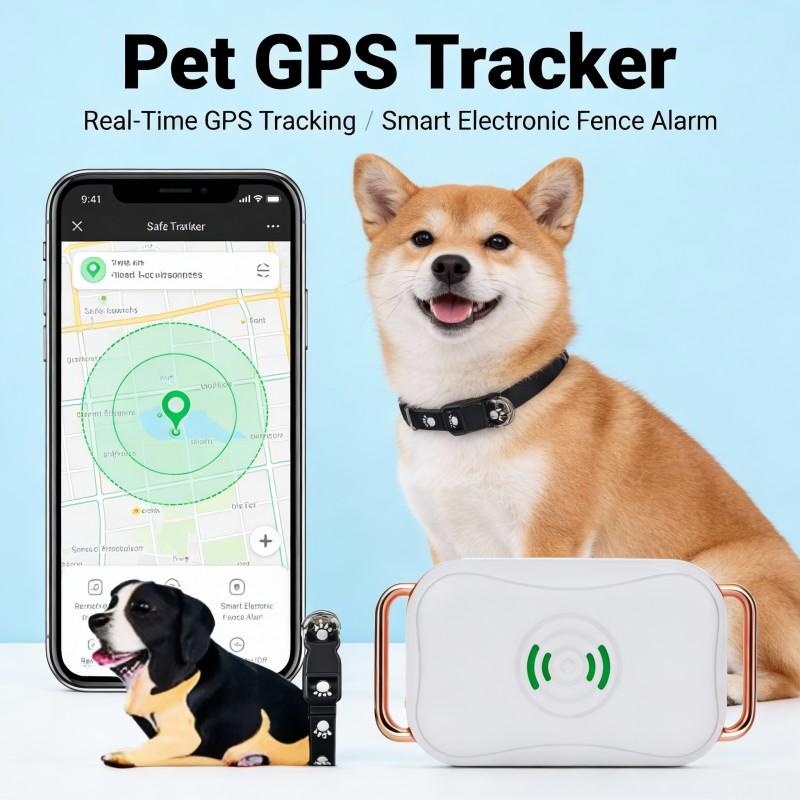 Waterproof GPS Dog Collar Tracker with 4G Connectivity - Real-Time Location & Activity Monitoring for Pets (Unlimited Range)