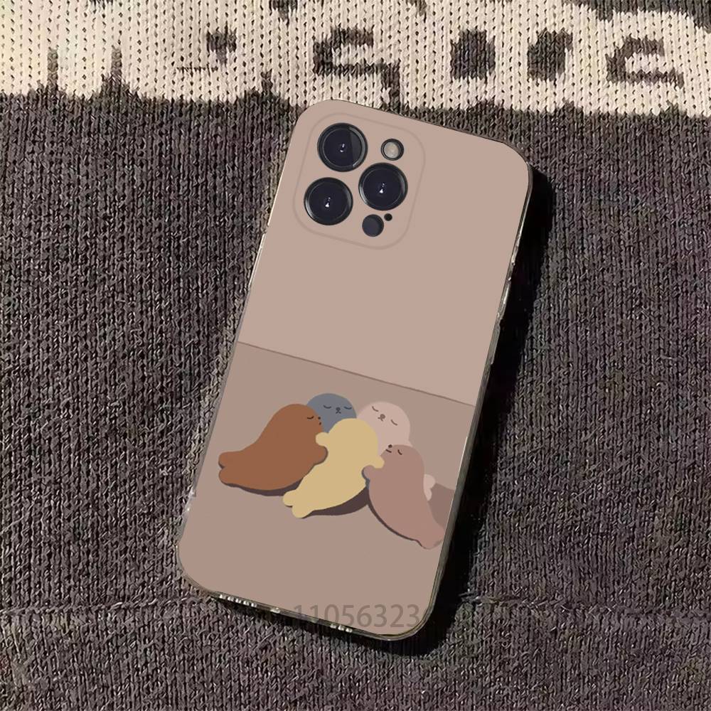 

Seal Sea Phone Cases For iPhone 17 16 15 14 13 12 11 Pro Max Plus Luxury Camera Protection Plastic iPhone15pro