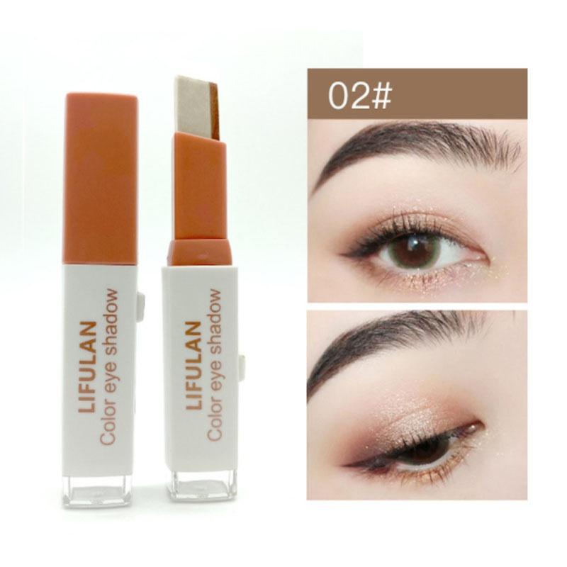 

Новая мода для девочек, 6 двухцветных теней для век, водонепроницаемые, для быстрого макияжа, градиентные тени для век, долговечные глянцевые инструменты для макияжа LM 2#