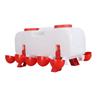 Chicken Waterer 10L Large Capacity Top Fill Poultry Water Feeder with 10 Water Cups for Duck Goose