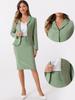 Allegra K Women's Two-Piece Business Blazer and Pencil Skirt Set with Long Sleeves, Notch Lapel, and Peplum, Pea Green, Size XL