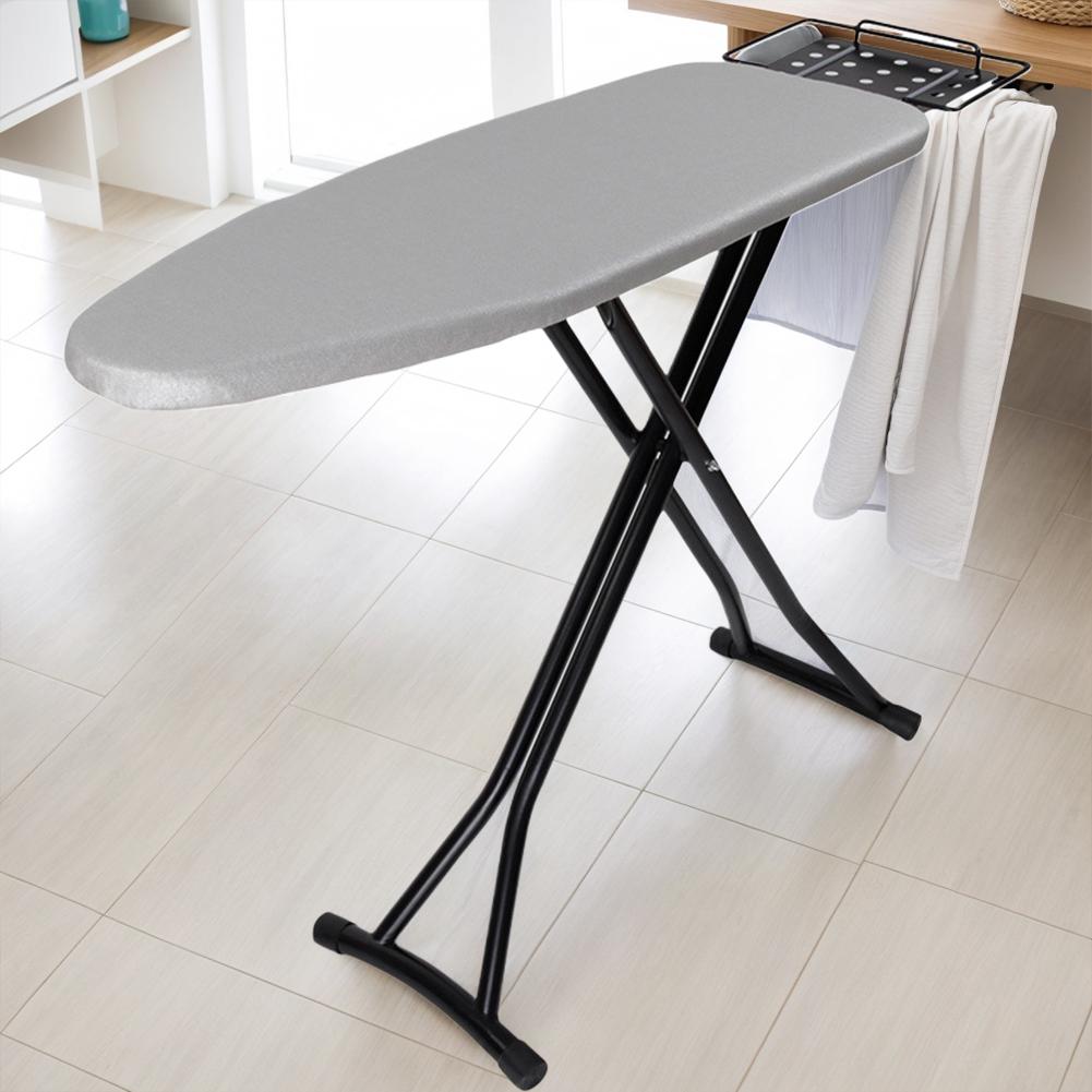 Ironing Board with Iron Rest Ironing Board Height Adjustable Steam Iron Rest with Heat Resistant Cover Metal Frame Non-Slip Legs
