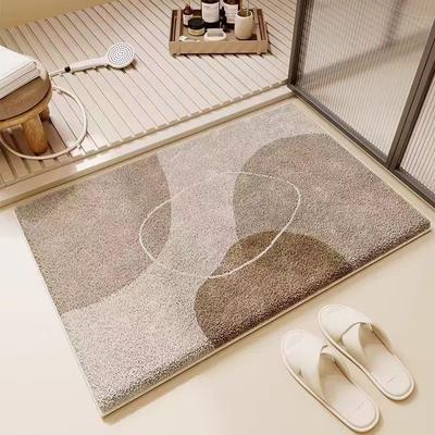 Simple Bathroom Absorbent Faux Cashmere Floor Mat, Soft Floor Mat For Bathroom And Toilet Door, Home Decoration