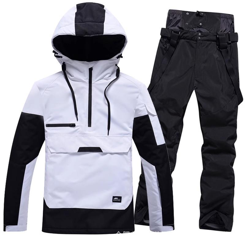 Couple's Ski Suit Set: Windproof, Waterproof, Warm, Breathable - Hoodie for Single/Double Board Skiing.