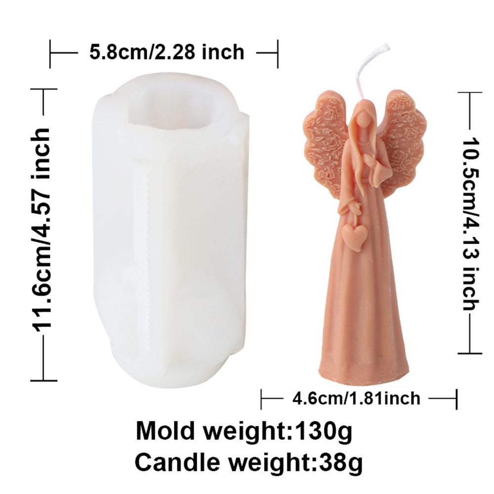 Gebetsengel Kerze Silikonform DIY Mehrstil Flügel Prinzessin Puppe Gips Harz Aromatherapie Kerzenform Heimdekoration Craf