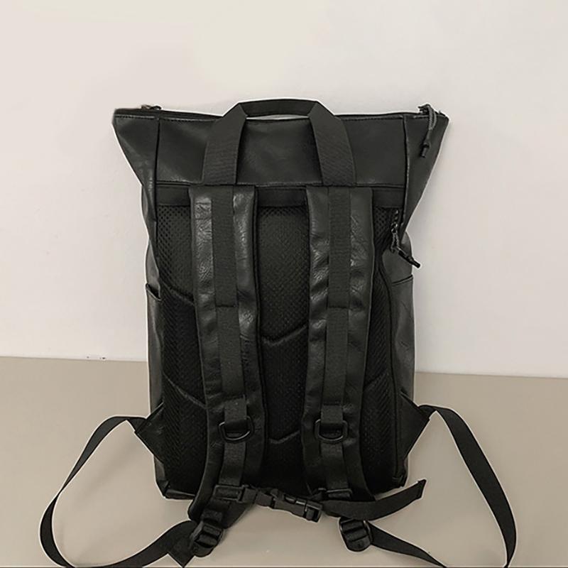 Kısa Mesafe Seyahati Yeni Sırt Çantası PU Deri Çok Yönlü Bilgisayar Çantası Büyük Kapasiteli İş Seyahat Çantası Retro Sırt Çantası