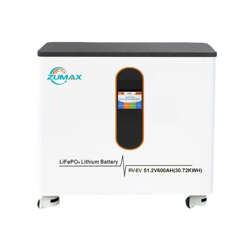 51.2V 600Ah LiFePO4 Battery with 30° Home Solar Energy Storage & BMS
