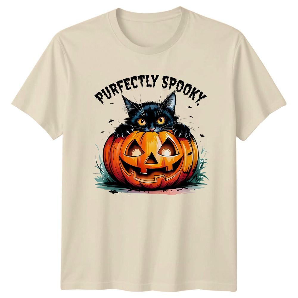 Perfectly Spooky Cat Pumpkin Halloween TShirt