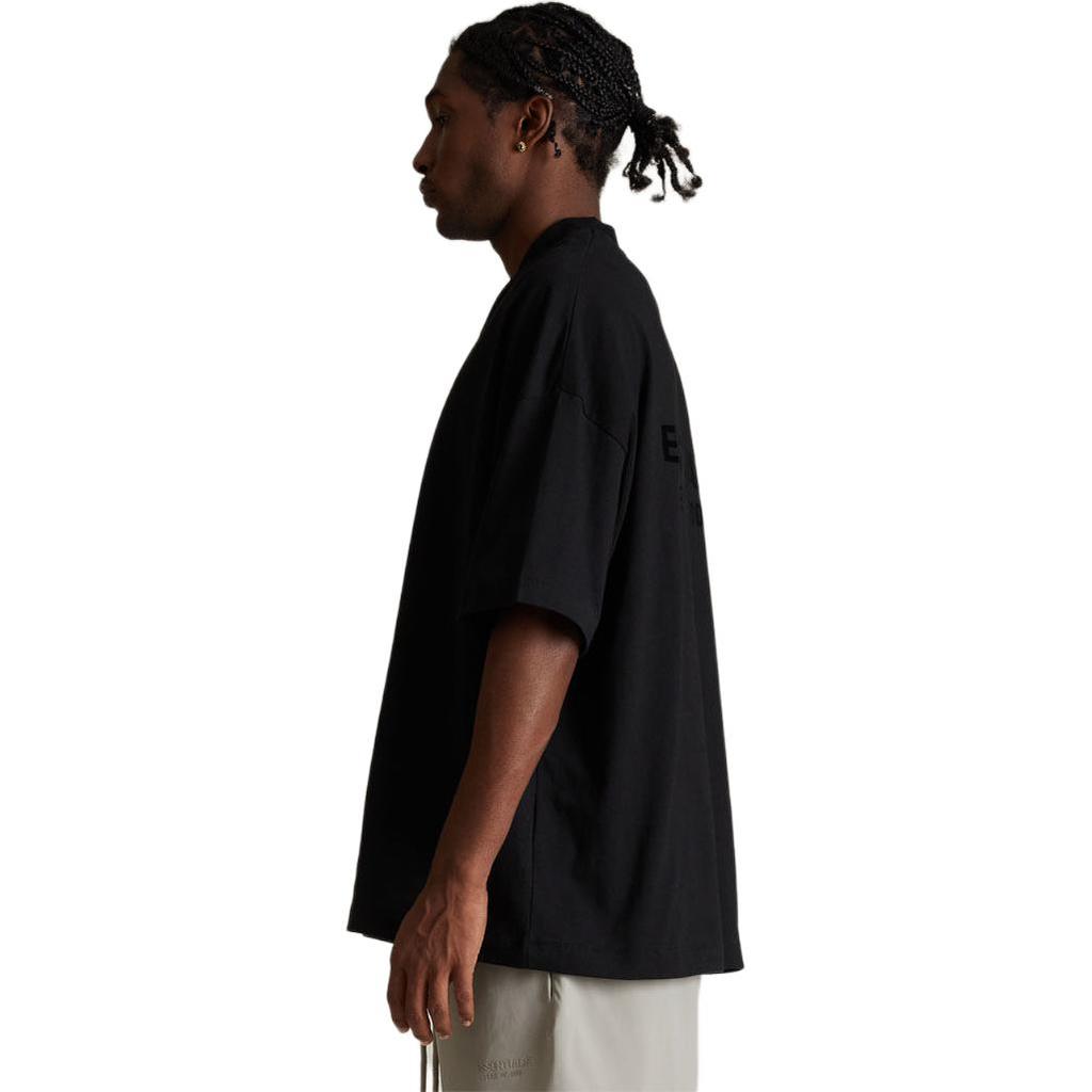Fear of God Essentials V Neck T-Shirt Jet Black Men Tops 125SP244214F