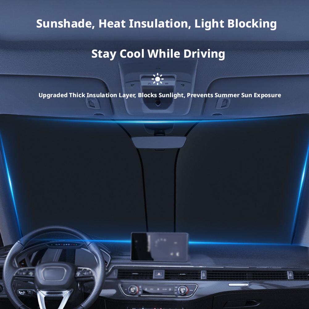 1pc Car Windshield Sun Shade Cover Foldable Front Window Sun Visor Blocks UV Refletive Car Parasol Sunshade Protector CoverWindshield Sunshades 1