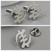Fengzi Brooch Cufflinks Autumn Hot Item Creative Personality Cutting Design Stainless Steel Material Exquisite Accessories