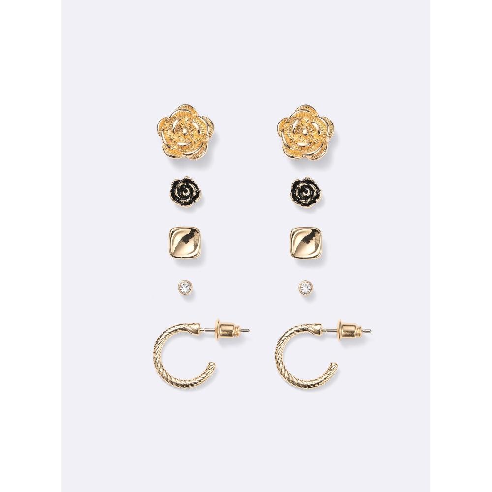 GU by Uniqlo Rose   Multi Mini Earrings 5p