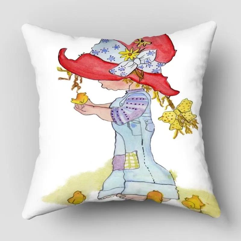 Kissenbezüge Sarah Kay Cartoon Kissenbezüge Dekokissen für Sofa Autodekoration Kissenbezug WJY12.25