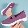 Springtime Women Shoes Cushioned Sole Mesh Upper Vulcanized Athletic Shoes For Middle Aged Mothers Lightweight Breathable Easy Slip-On Daily Shoes
